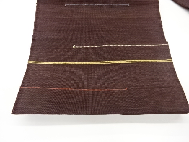  横縞模様織出し名古屋帯